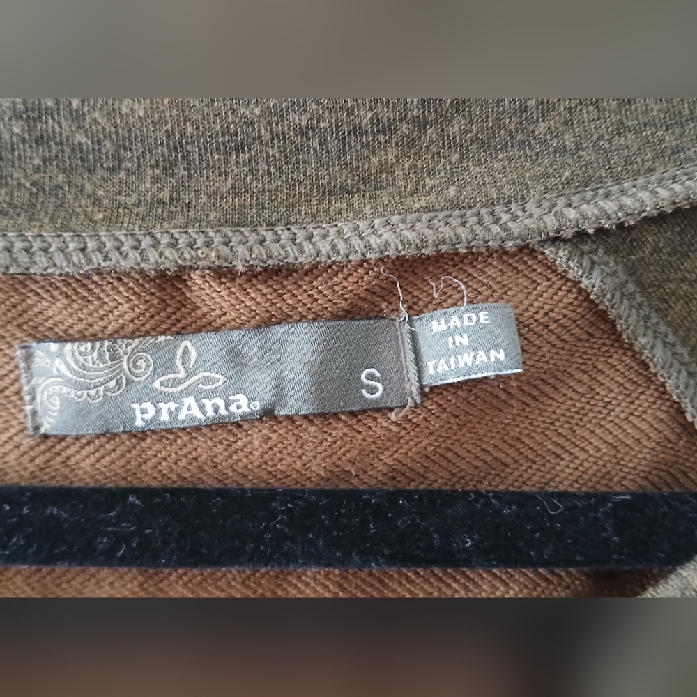 Prana Olive and Brown Knit Dress, Size S - Picture 4 of 11